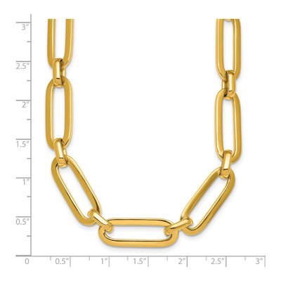 14K Yellow Gold 10.5mm Paperclip Chain – view 4
