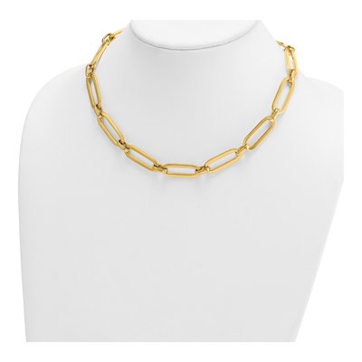 14K Yellow Gold 10.5mm Paperclip Chain – view 4