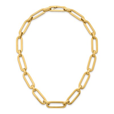 14K Yellow Gold 10.5mm Paperclip Chain – view 6
