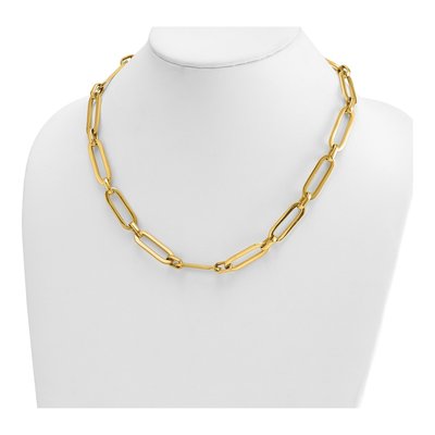 14K Yellow Gold 10.5mm Paperclip Chain – view 4