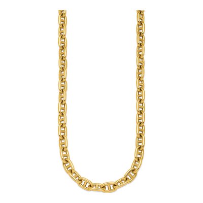 14K Yellow Gold 8mm Hollow Y-Drop Toggle Anchor Chain – view 3