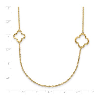 14K Yellow Gold Floral Station Necklace – view 6