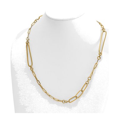14K Yellow Gold Fancy Link Necklace – view 4