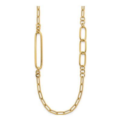 14K Yellow Gold Fancy Link Necklace