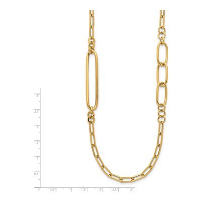 14K Yellow Gold Fancy Link Necklace – view 6