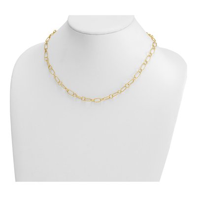 14K Yellow Gold Twisted Fancy Link Necklace – view 4