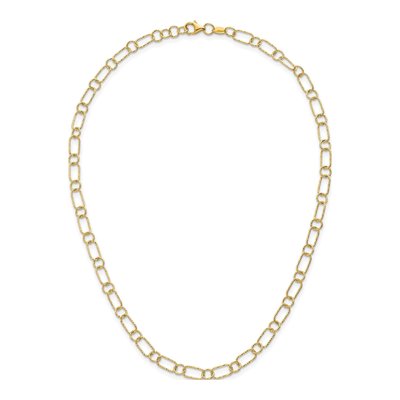 14K Yellow Gold Twisted Fancy Link Necklace – view 6