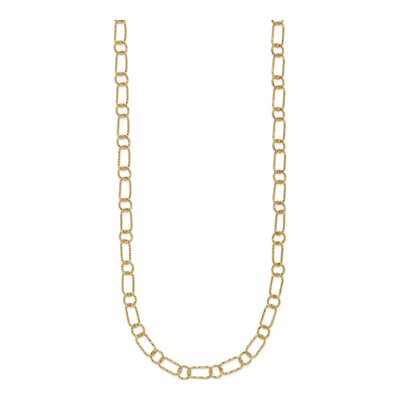 14K Yellow Gold Twisted Link Necklace – view 3