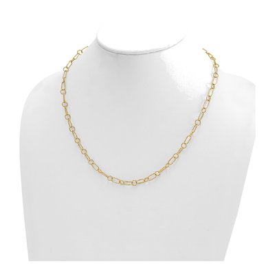 14K Yellow Gold Twisted Link Necklace – view 4