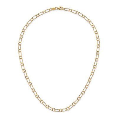 14K Yellow Gold Twisted Link Necklace – view 6