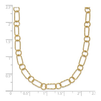 14K Yellow Gold Twisted Link Necklace – view 7
