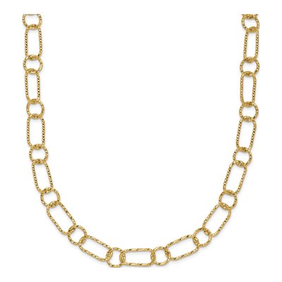 14K Yellow Gold Twisted Link Necklace