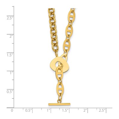 14K Yellow Gold Anchor Link Toggle Necklace – view 6