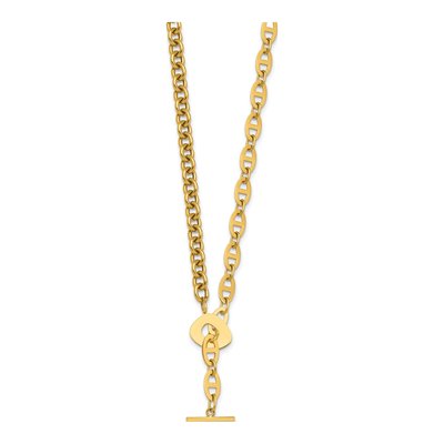 14K Yellow Gold Anchor Toggle Necklace – view 3