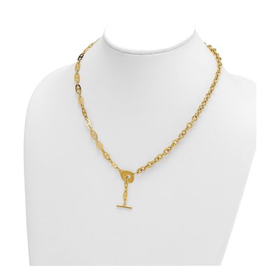 14K Yellow Gold Anchor Toggle Necklace – view 4