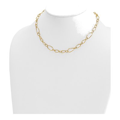 14K Yellow Gold Fancy Link Toggle Necklace – view 3