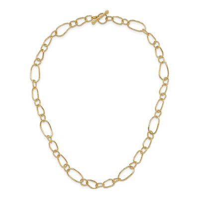 14K Yellow Gold Fancy Link Toggle Necklace – view 4