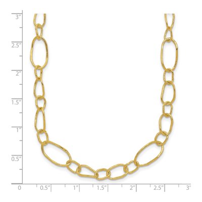 14K Yellow Gold Fancy Link Toggle Necklace – view 5