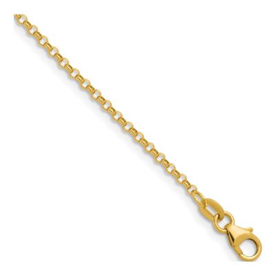 14K Yellow Gold 1.9mm Rolo Chain