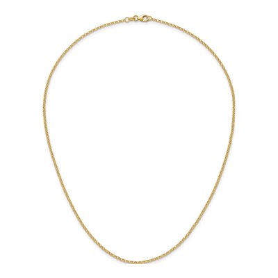 14K Yellow Gold 1.9mm Rolo Chain – view 6