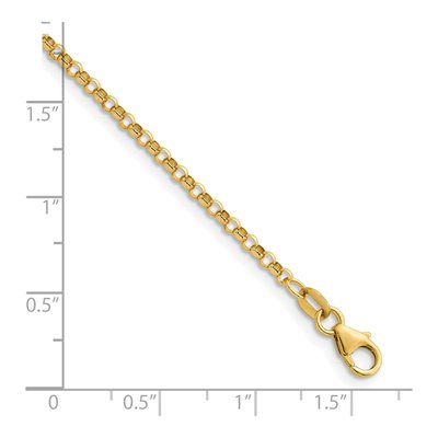 14K Yellow Gold 2.3mm Rolo Chain – view 7