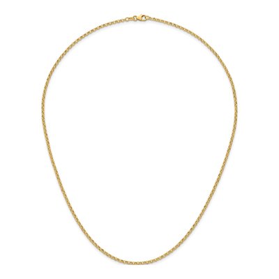 14K Yellow Gold 2.3mm Rolo Chain – view 6