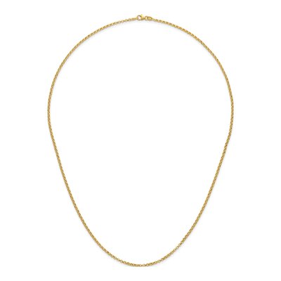 14K Yellow Gold 2.3mm Rolo Chain – view 6