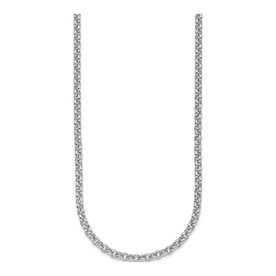 14K White Gold 4.3mm Rolo Chain – view 4