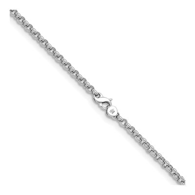 14K White Gold 4.3mm Rolo Chain – view 3