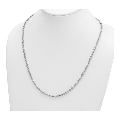 14K White Gold 4.3mm Rolo Chain – view 4