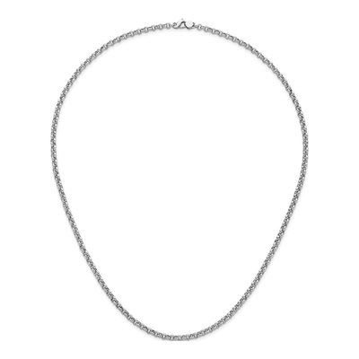 14K White Gold 4.3mm Rolo Chain – view 5