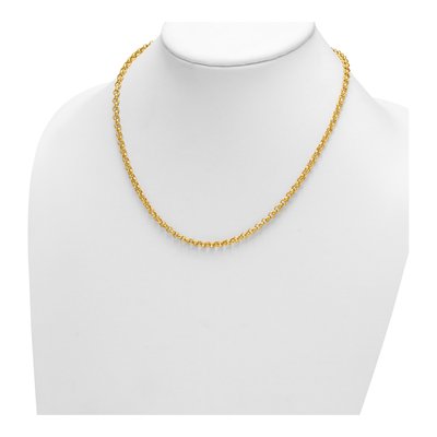 14K Yellow Gold 4.3mm Rolo Chain – view 5