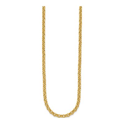 14K Yellow Gold 4.3mm Rolo Chain – view 3