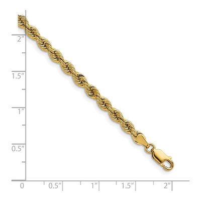14K Yellow Gold 3.8mm Diamond-Cut Rope Chain – view 4
