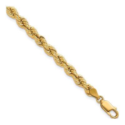 14K Yellow Gold 4.8mm Rope Chain Bracelet