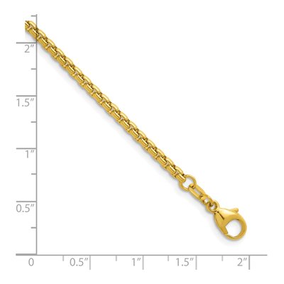 14K Yellow Gold 2.7mm Round Box Chain – view 6