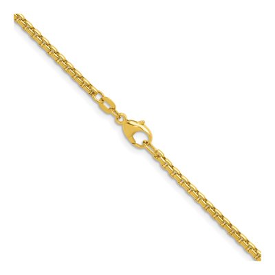 14K Yellow Gold 2.7mm Round Box Chain – view 5