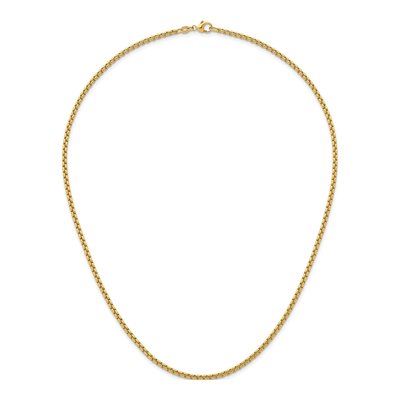 14K Yellow Gold 2.7mm Round Box Chain – view 7