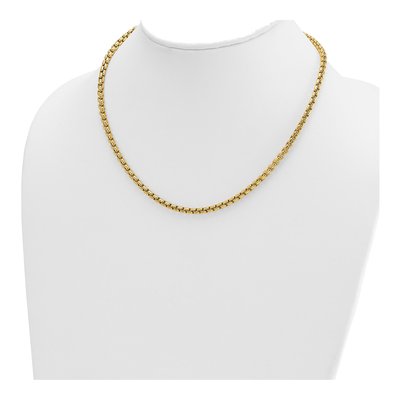 14K Yellow Gold 4mm Round Box Chain – view 5