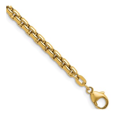 14K Yellow Gold 4mm Round Box Chain