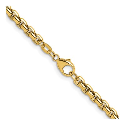 14K Yellow Gold 4mm Round Box Chain – view 4