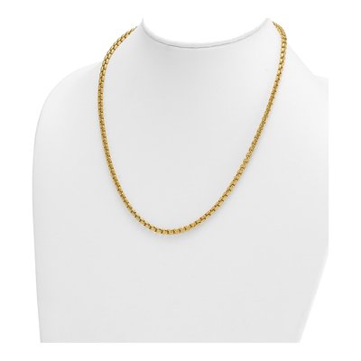 14K Yellow Gold 4mm Round Box Chain – view 5