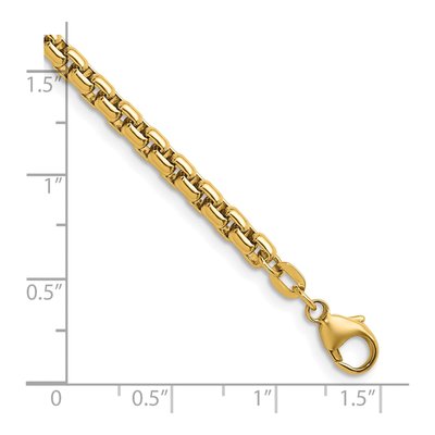 14K Yellow Gold 4mm Round Box Chain – view 4
