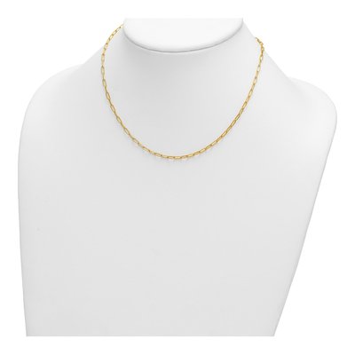 14K Yellow Gold 2.5mm Paperclip Chain – view 5