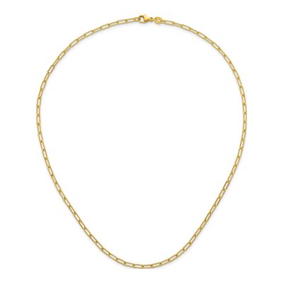 14K Yellow Gold 2.5mm Paperclip Chain – view 6