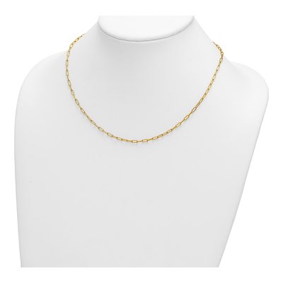 14K Yellow Gold 2.5mm Paperclip Chain – view 5
