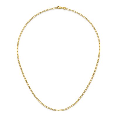 14K Yellow Gold 2.5mm Paperclip Chain – view 6