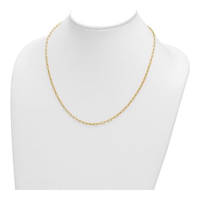 14K Yellow Gold 2.5mm Paperclip Chain – view 5