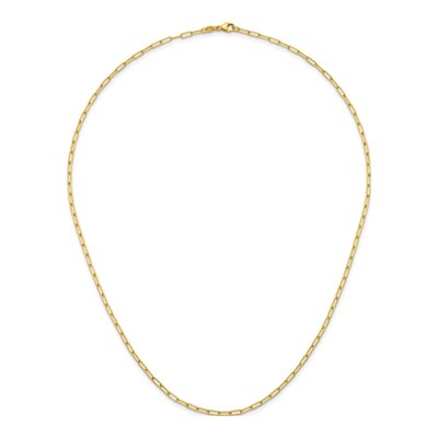 14K Yellow Gold 2.5mm Paperclip Chain – view 6