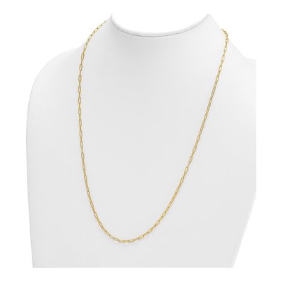 14K Yellow Gold 2.5mm Paperclip Chain – view 5